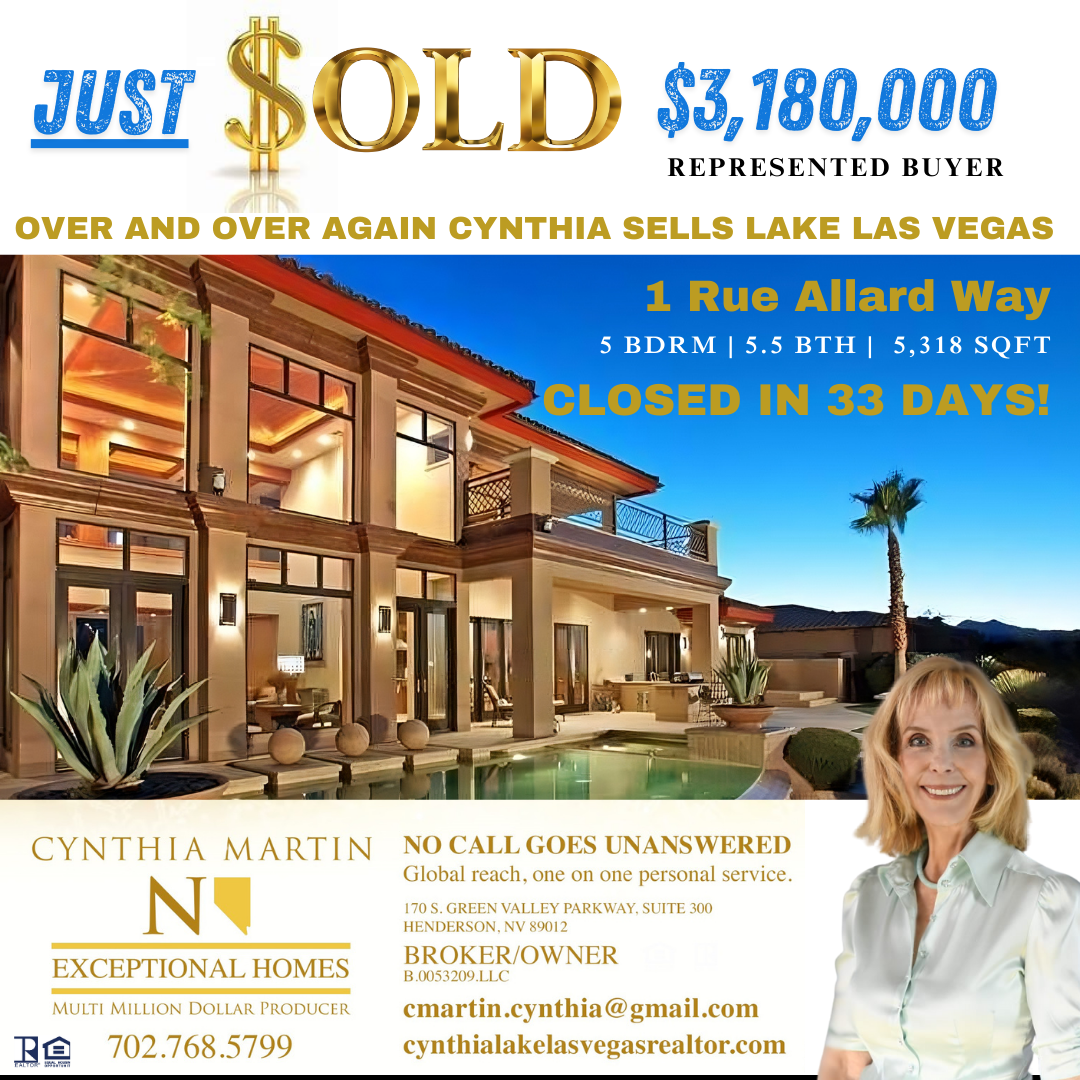 Cynthia Martin Just Sold!