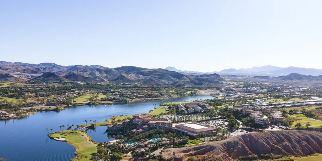 Lake Las Vegas near Ls Vegas from above