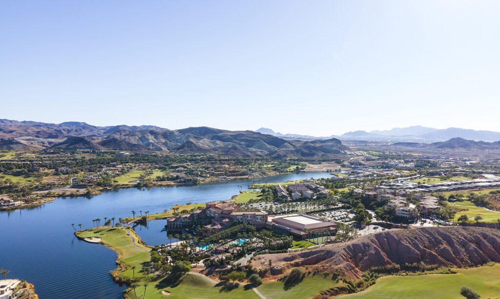 Lake Las Vegas near Ls Vegas from above